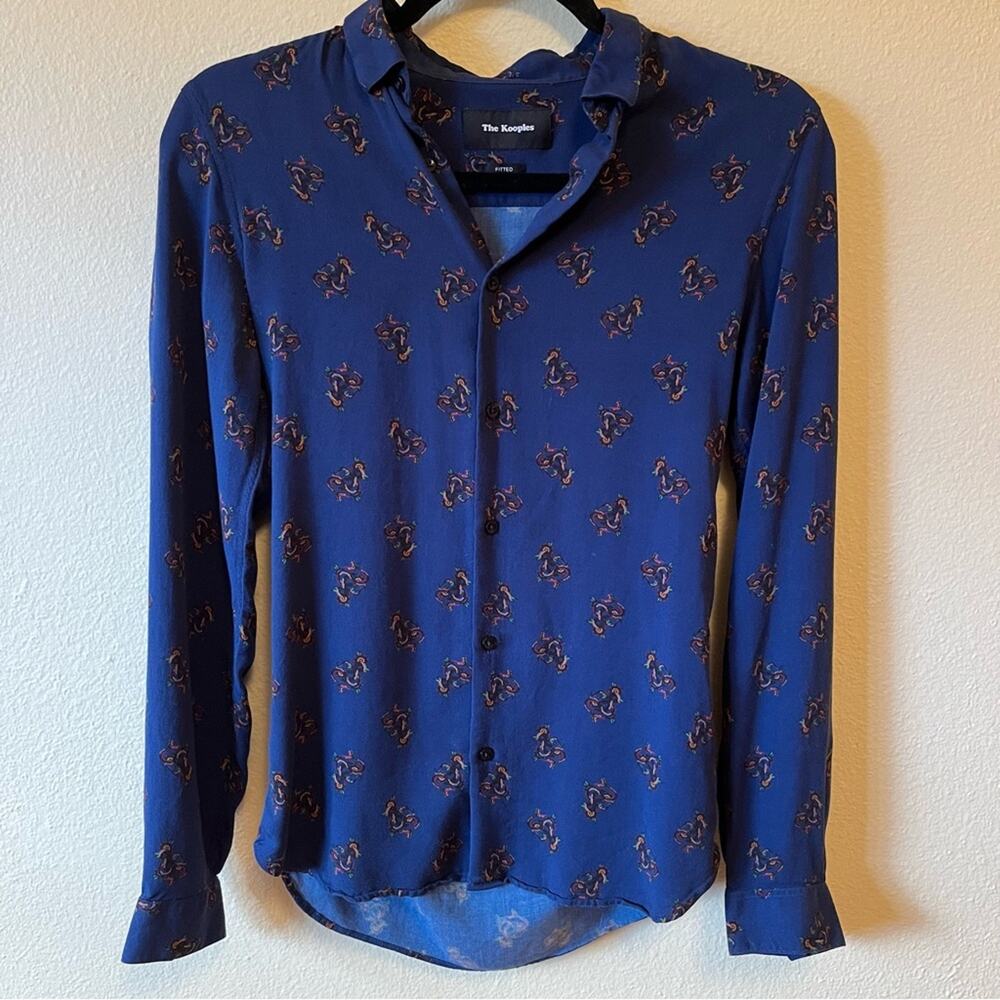 The Kooples button down dragon print shirt